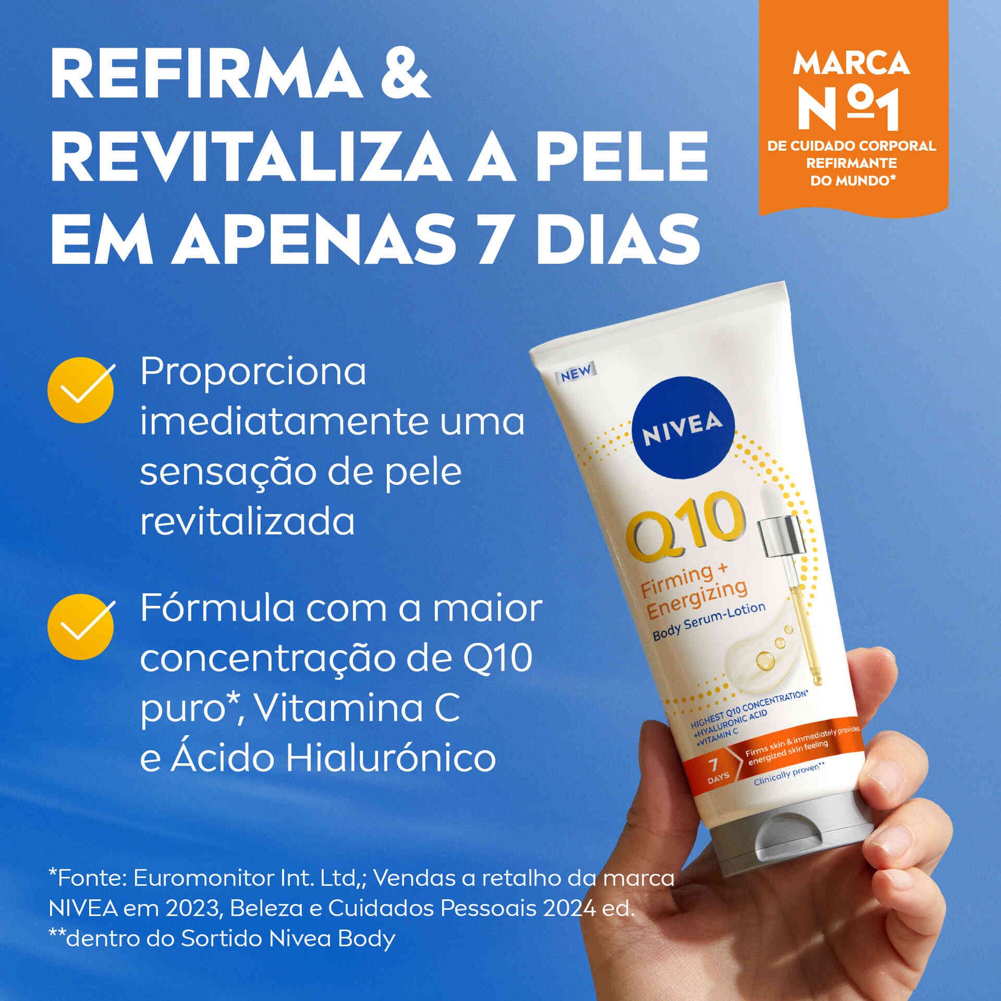 Nivea Q10 Loção-Sérum Corporal Refirmante e Energizante 200 ml