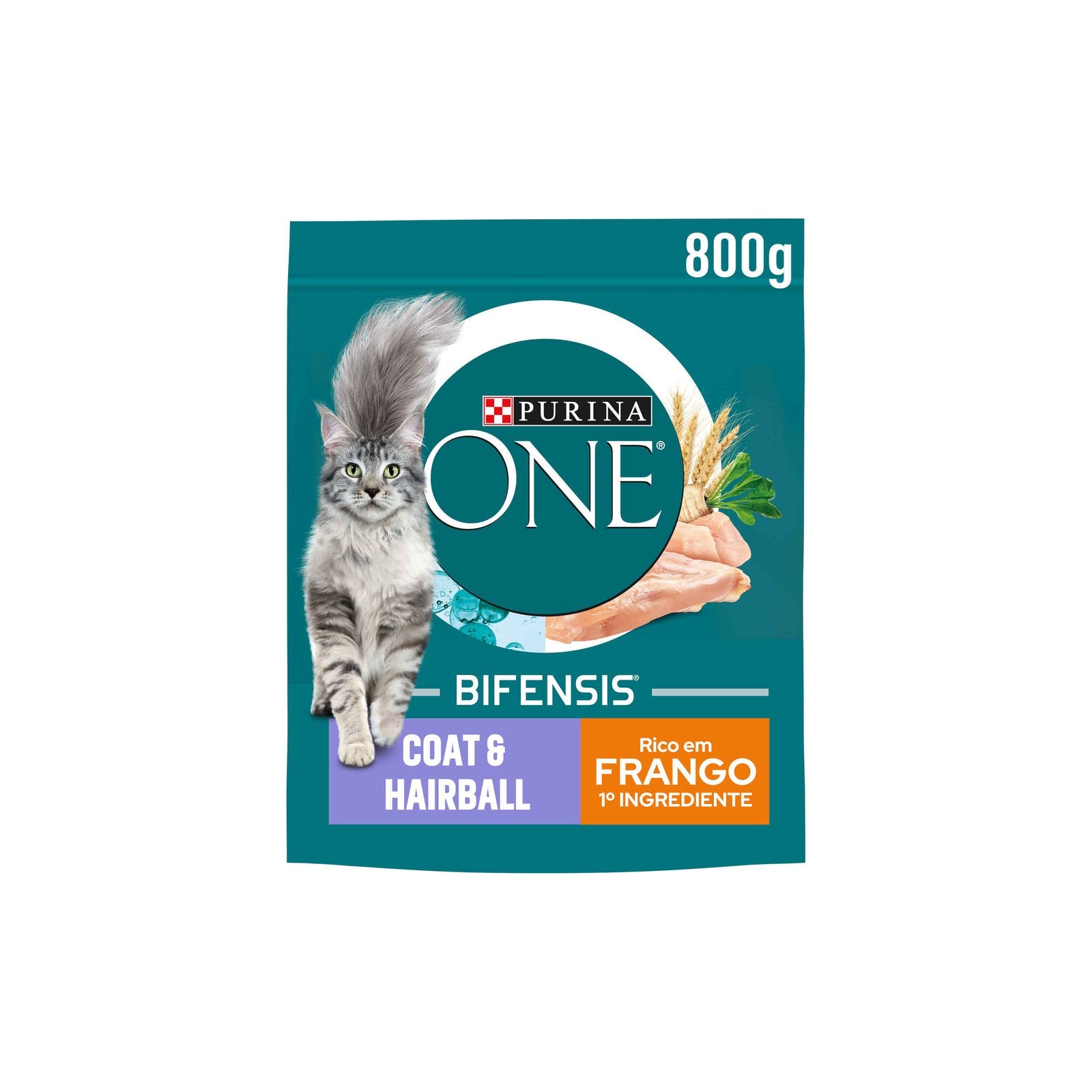 Purina One Ração Gato Adulto Pele e Pelo Frango 800 g