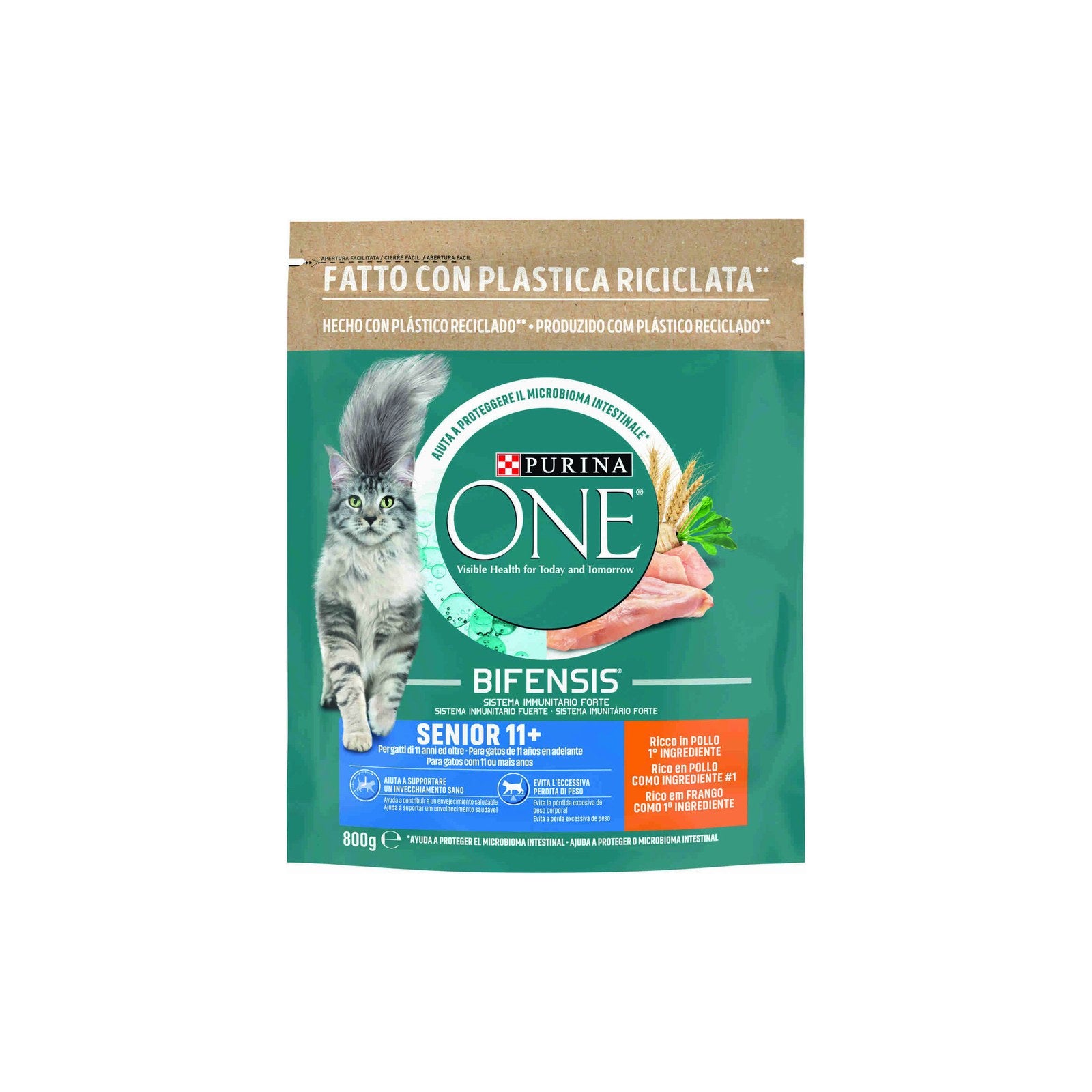 Purina One Ração para Gato Sénior com Frango 800 g