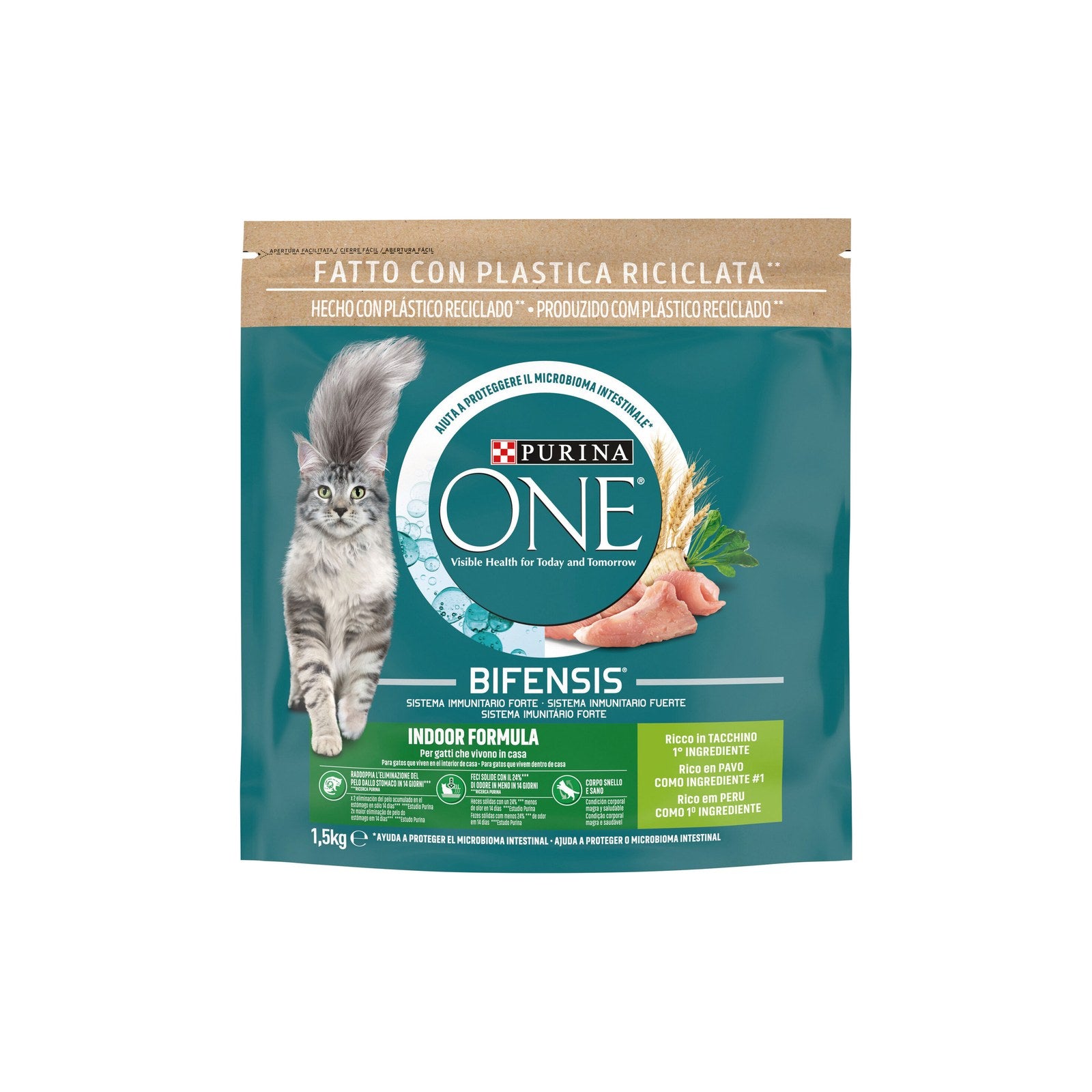 Purina One Ração para Gato Adulto Indoor com Peru 1,5 kg