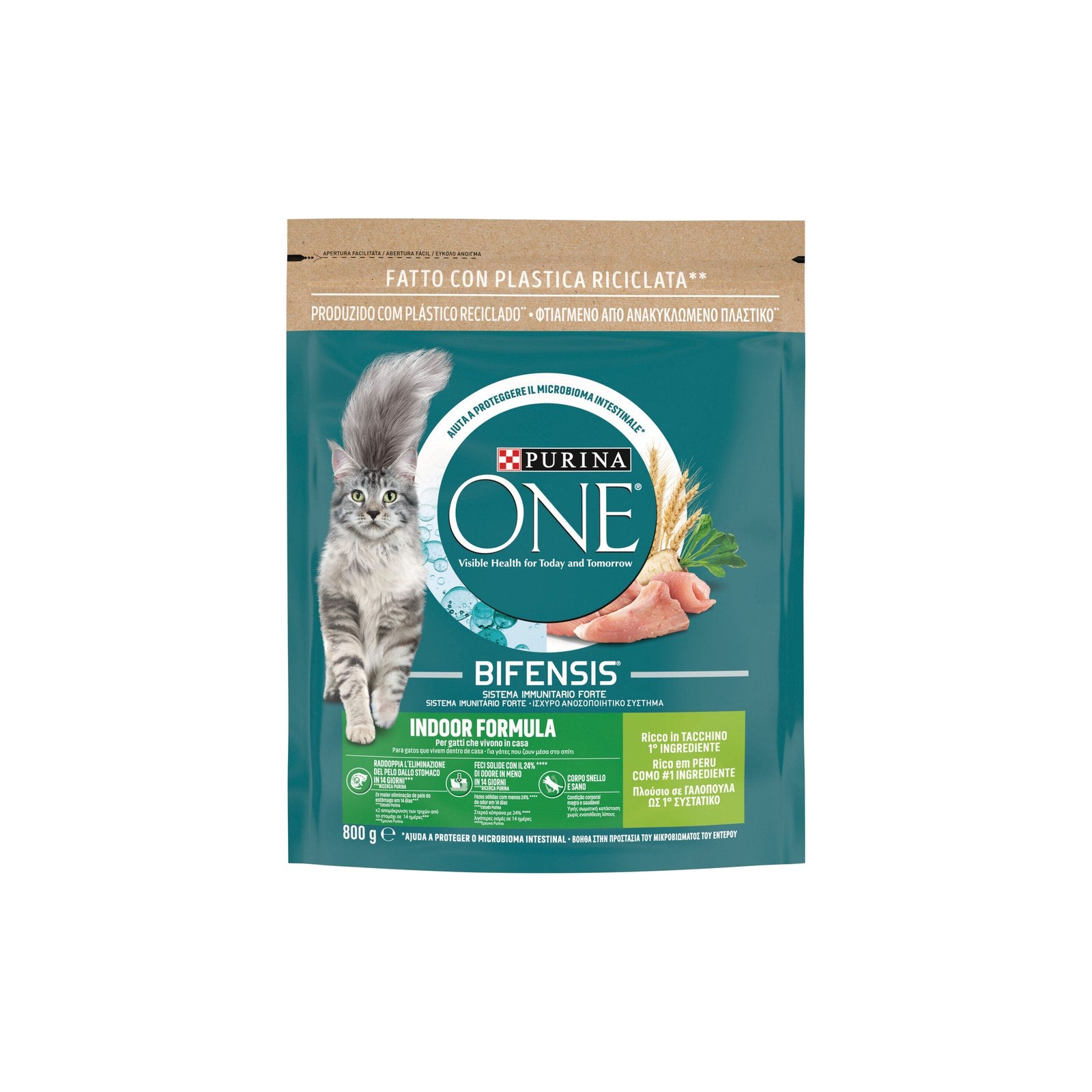 Purina One Ração para Gato Adulto Indoor Peru 800 g