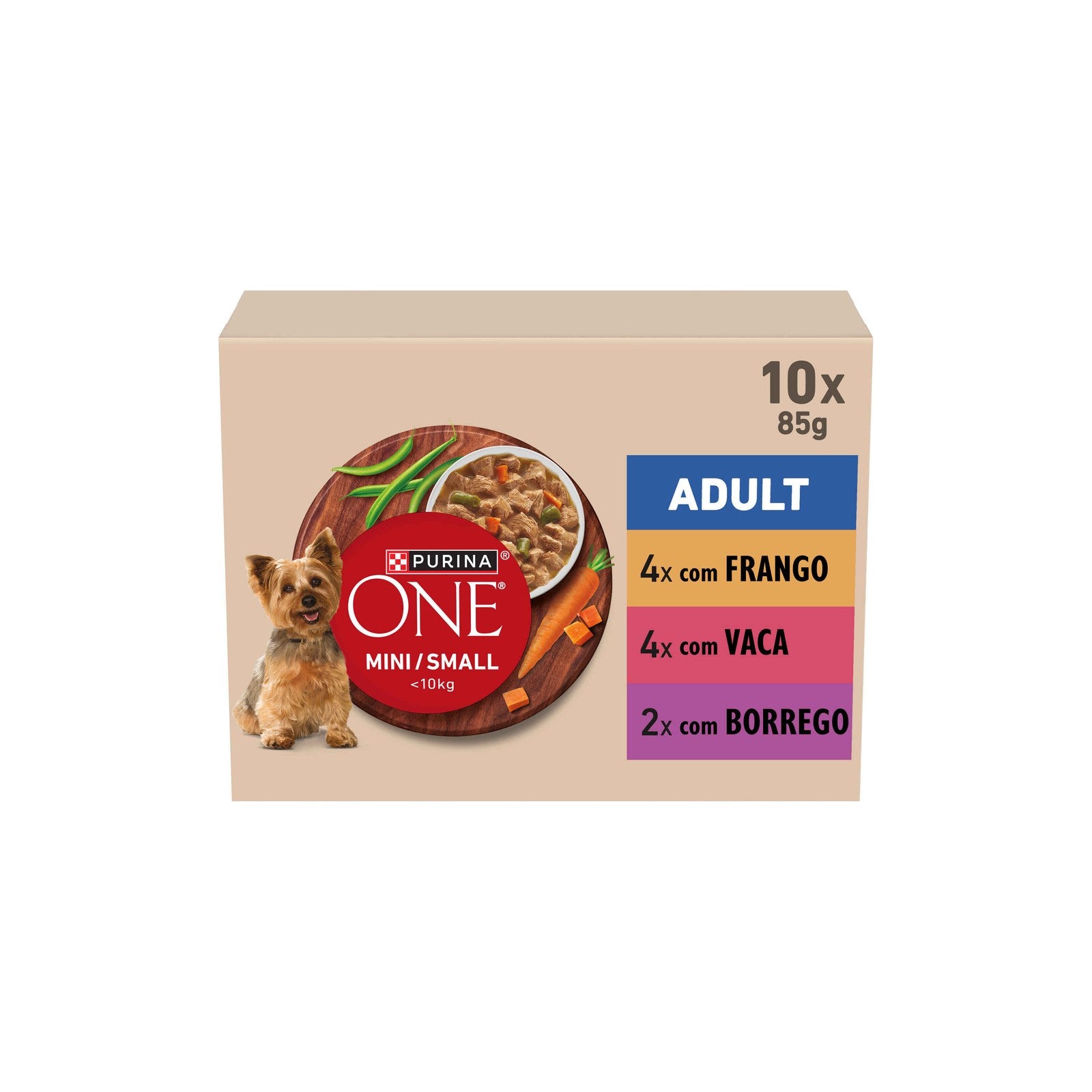 Purina One Mini Comida Húmida para Cães Pequenos Mix 10x85 g