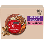 Purina One Mini Delicate Salmão para Cão Adulto 10x85 g
