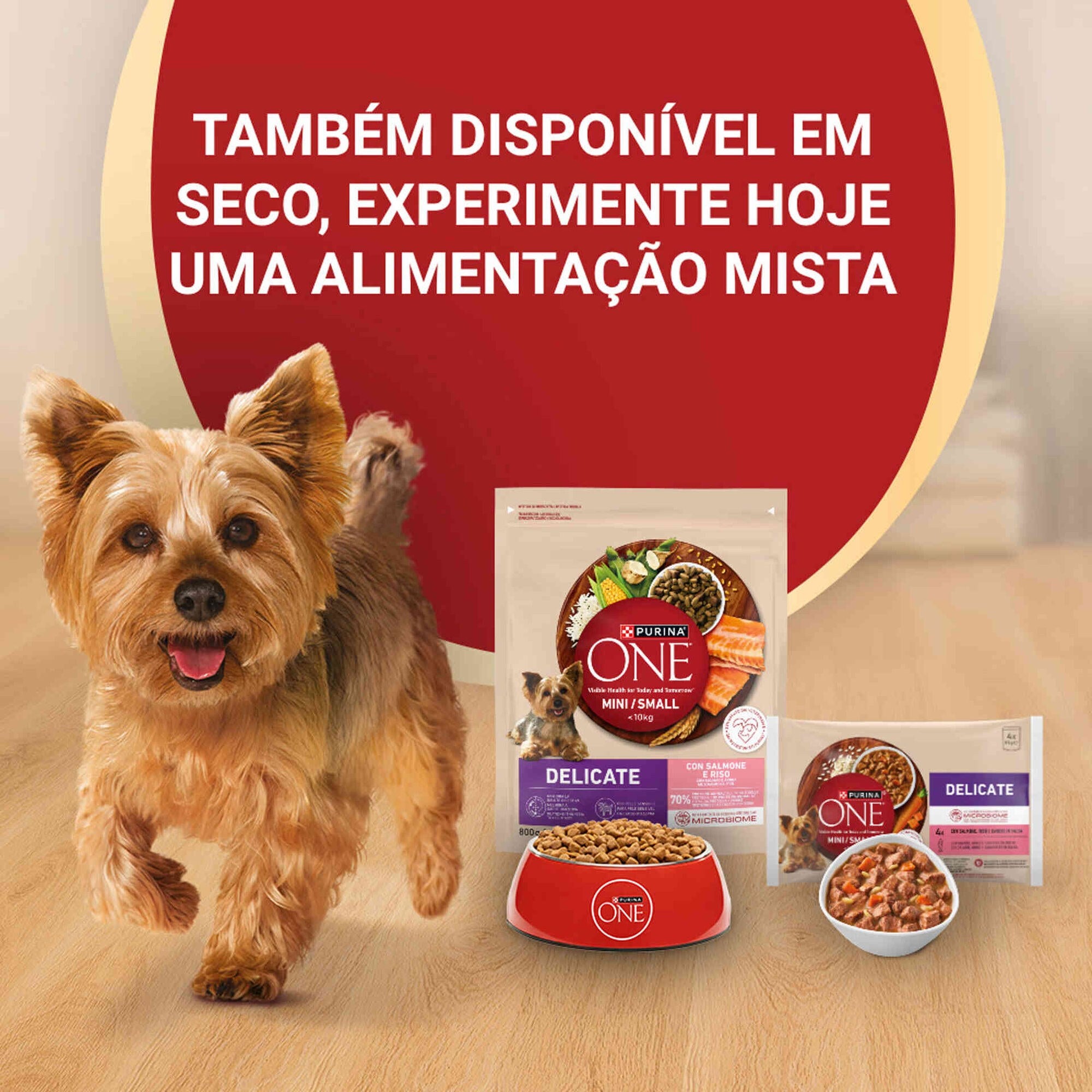 Purina One Mini Delicate Salmão para Cão Adulto 4x85 g