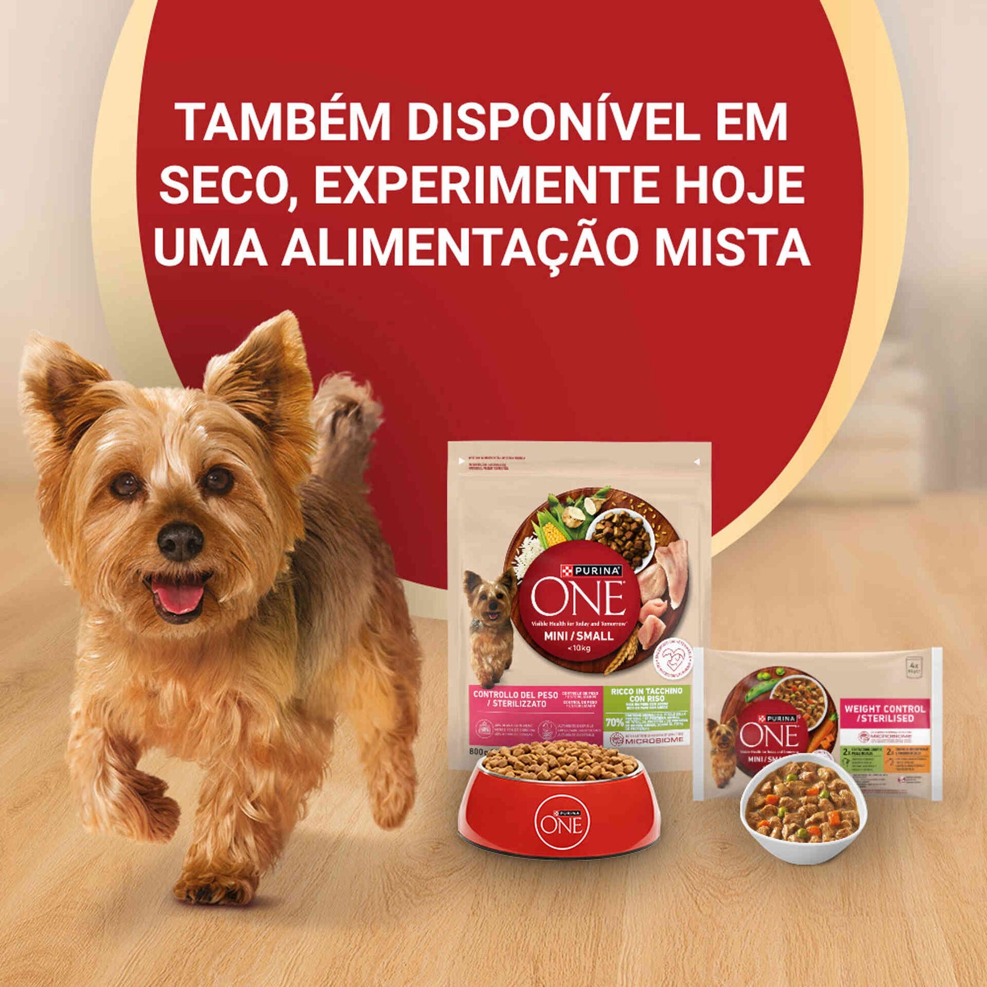 Purina One Mini Comida Húmida Cão Adulto Controlo de Peso 4x85 g