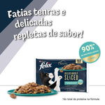Comida Húmida para Gato Purina Felix Deliciously Sliced 4x80 g