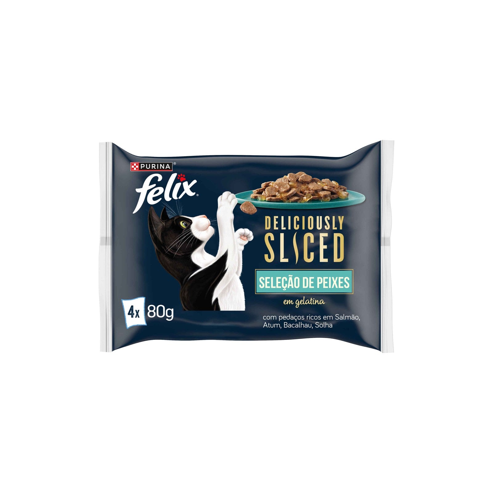 Comida Húmida para Gato Purina Felix Deliciously Sliced 4x80 g