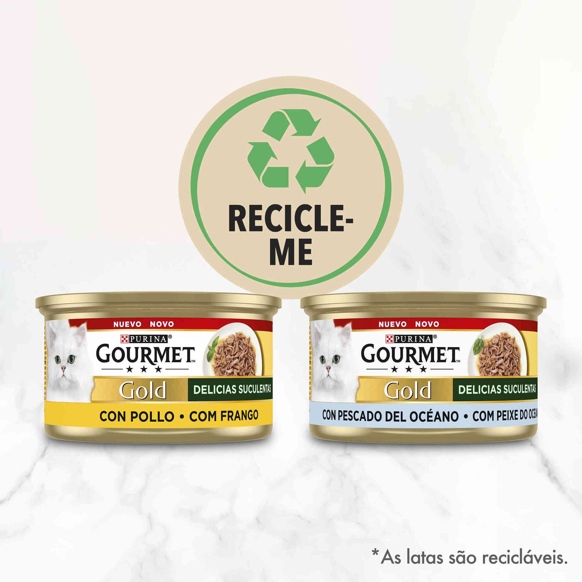 Purina Gourmet Gold Delícias Suculentas Frango para Gato Adulto, 85 g