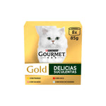 Purina Gourmet Gold Delícias Suculentas Multivariedade para Gato Adulto 8x85 g