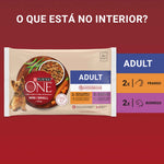 Purina One Mini Comida Húmida para Cão Adulto Sabor Vaca 4x85 g