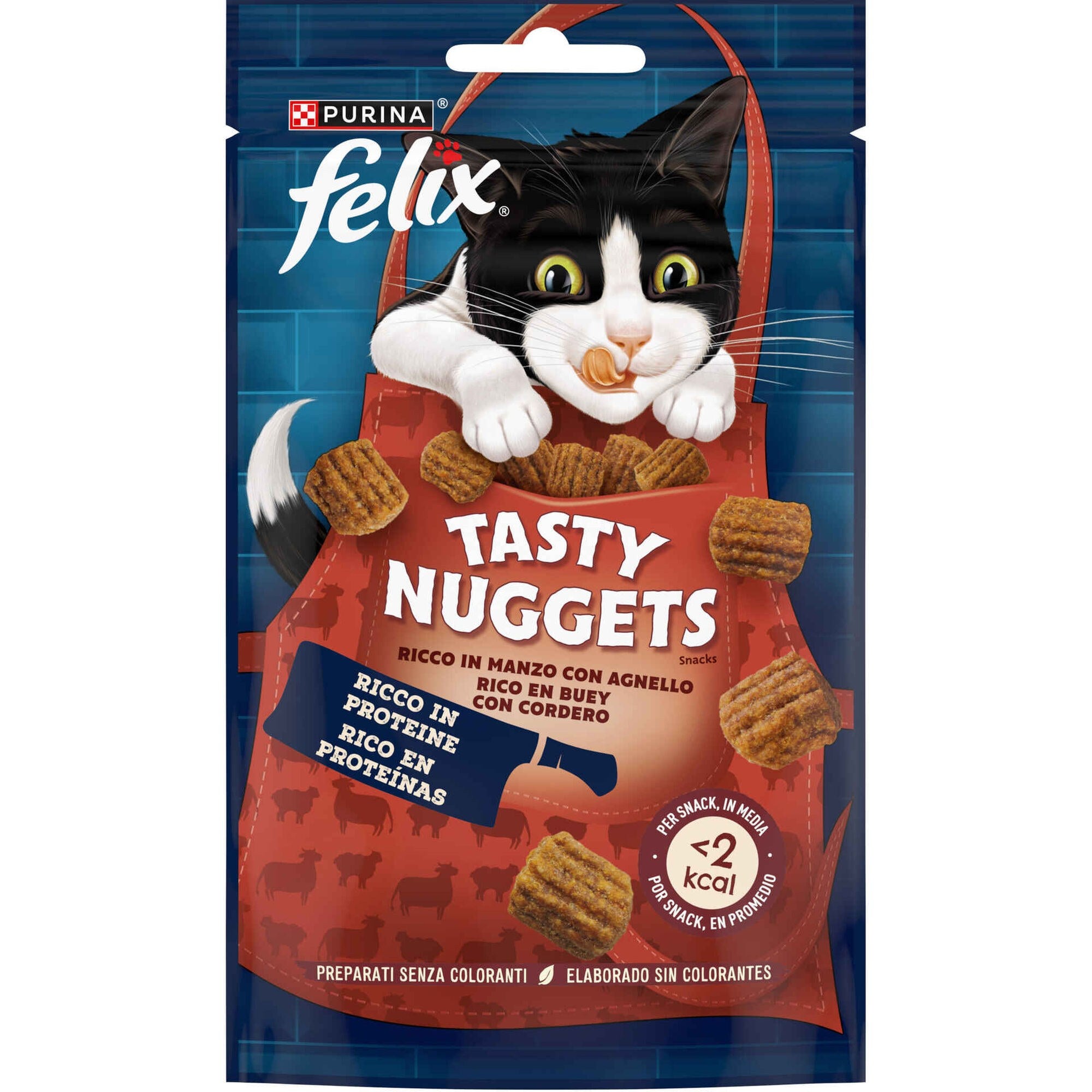 Purina Felix Tasty Nuggets para Gato Adulto, Vaca e Borrego 50 g