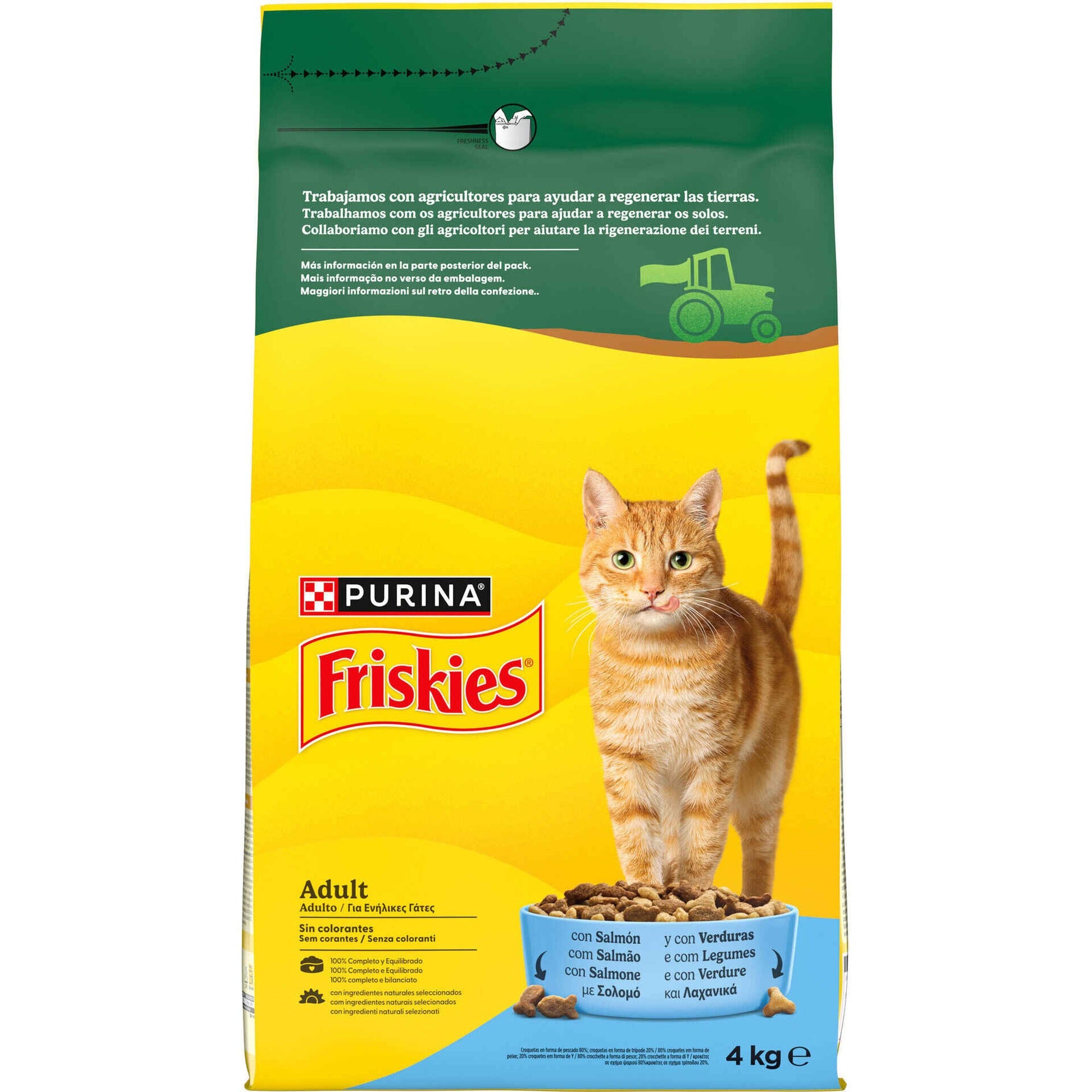 Purina Friskies Ração Seca para Gato Adulto Salmão 4 kg