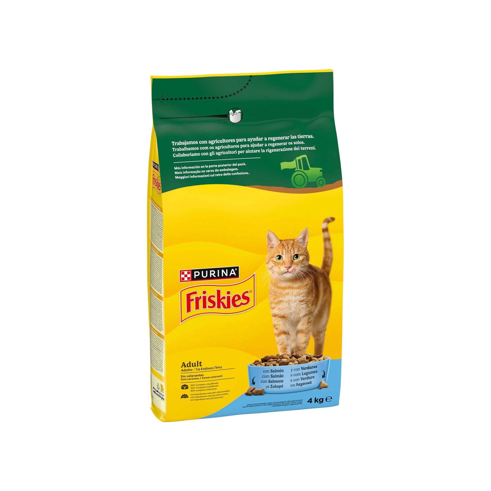 Purina Friskies Ração Seca para Gato Adulto Salmão 4 kg