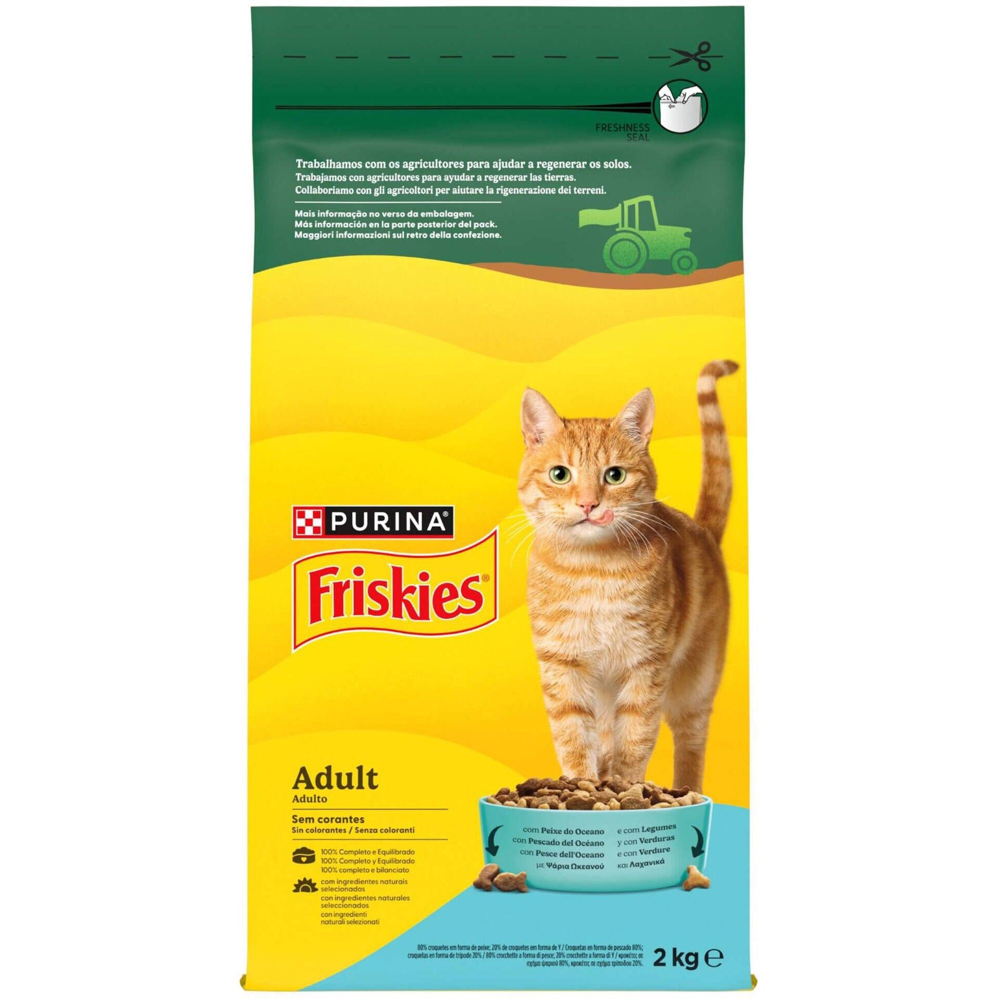 Ração Seca Purina Friskies para Gato Adulto Peixe e Legumes 400 g