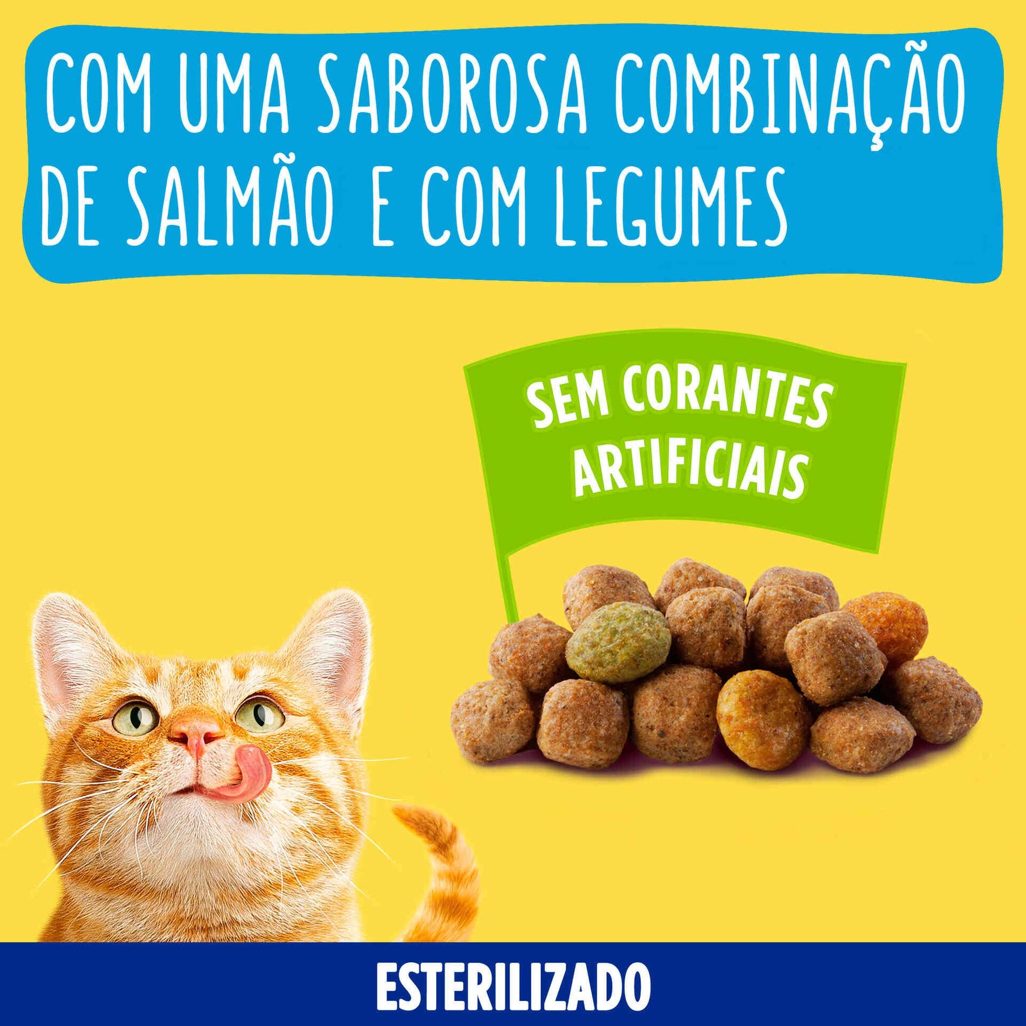 Purina Friskies Ração para Gato Adulto Esterilizado Salmão 1,5 kg