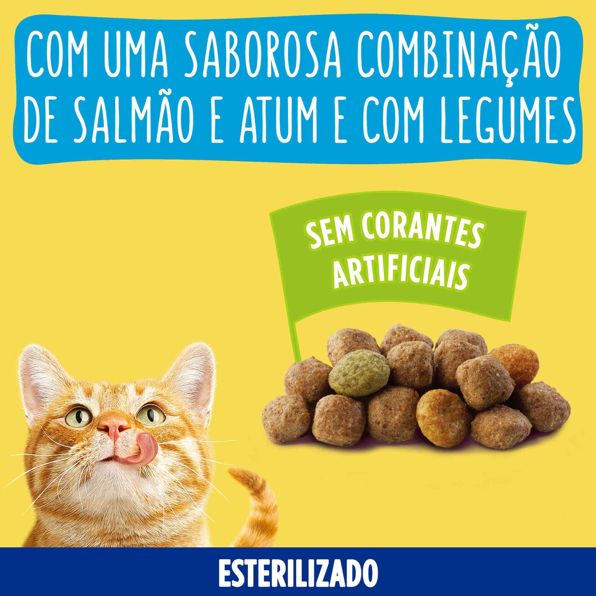 Purina Friskies Ração para Gato Adulto Esterilizado com Salmão 3 kg