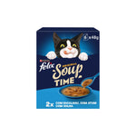 Purina Felix Soup Original para Gato Adulto, Seleção Peixe, 288 g 6x48 g