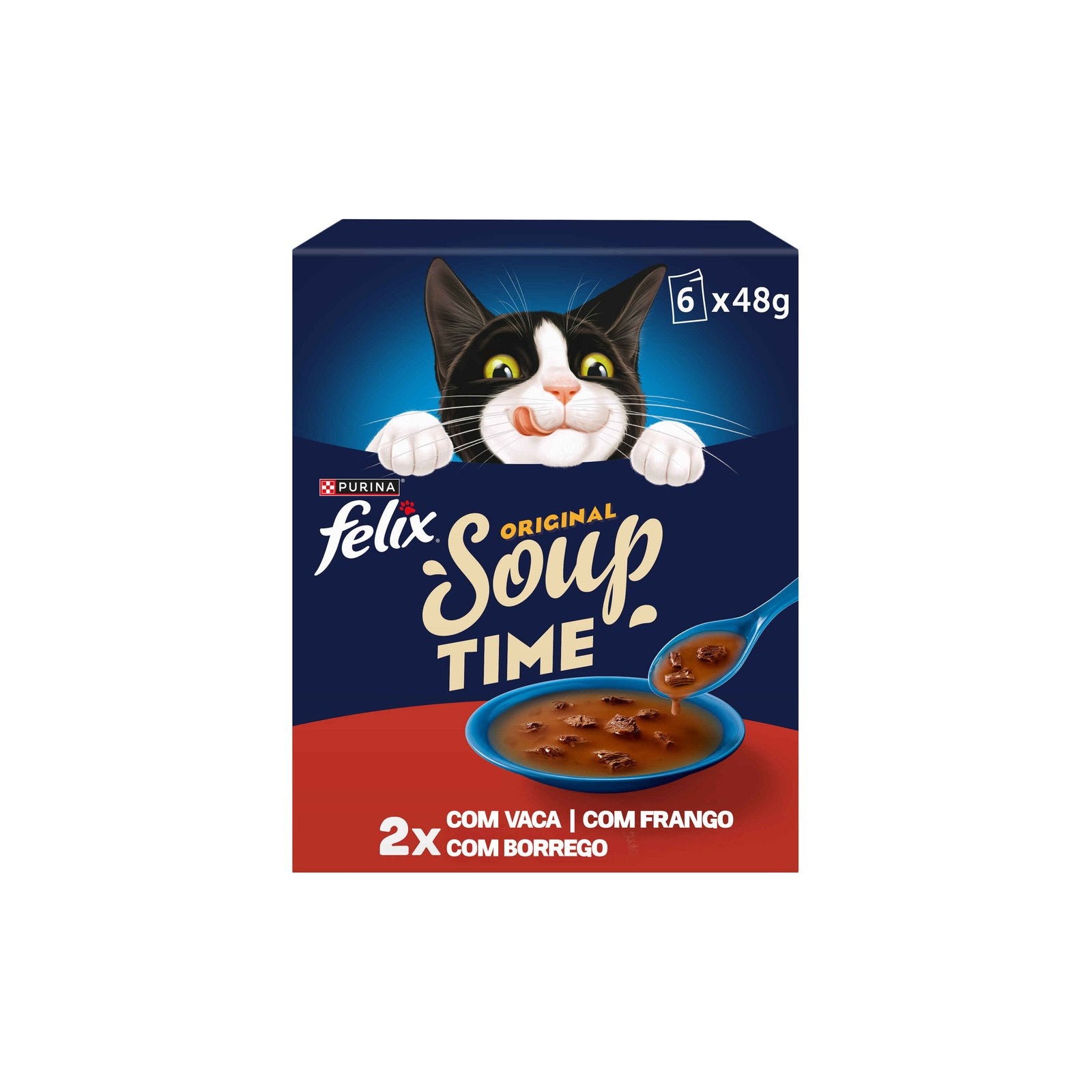 Purina Felix Soup Original para Gato Adulto, 288 g 6x48 g