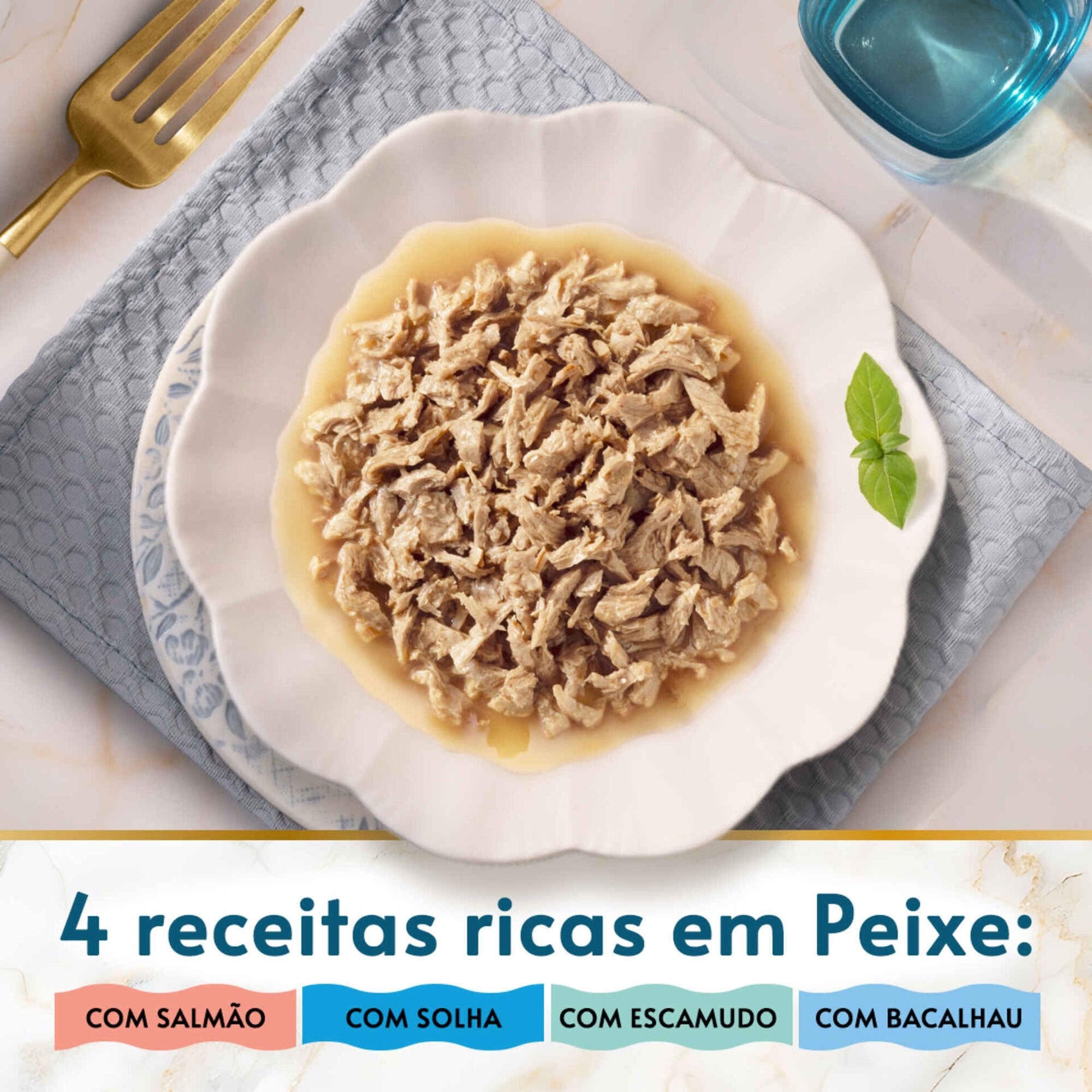 Purina Gourmet Perle Pedaços do Oceano para Gato Adulto 4x85 g