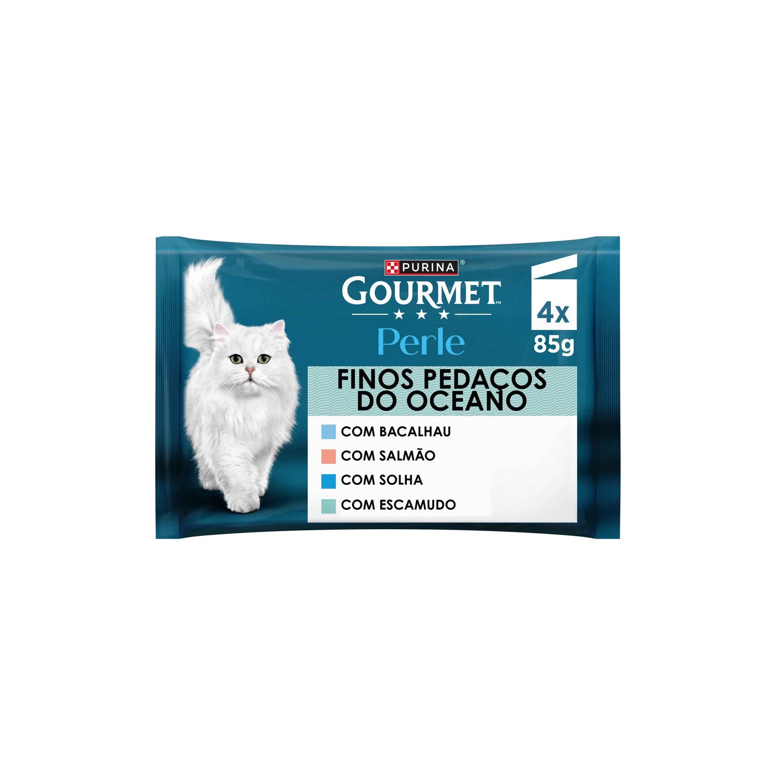 Purina Gourmet Perle Pedaços do Oceano para Gato Adulto 4x85 g