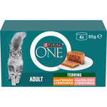 Purina One Terrine para Gato Adulto Frango e Cenouras 4x85 g