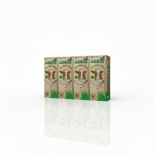 Agros Leite Meio Gordo 4 x 200 ml