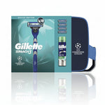 Gillette Conjunto Mach3 com Cabo + 4 Recargas + Gel Barbear + Bolsa — embalagem