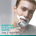 Gillette Conjunto Mach3 com Cabo + 4 Recargas + Gel Barbear + Bolsa