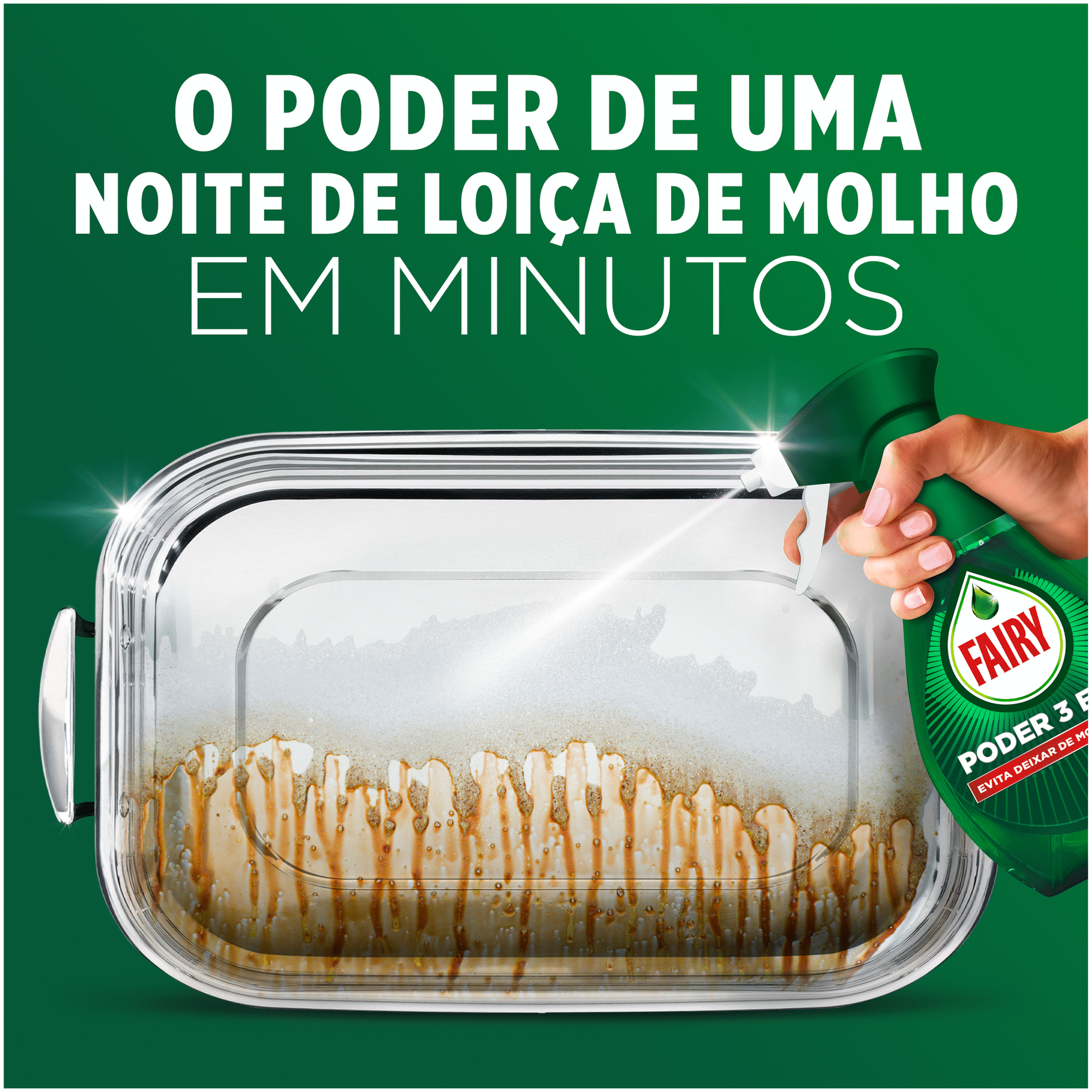Fairy Spray Recarga Poder 3 em 1 para Loiça e Cozinha 500ml