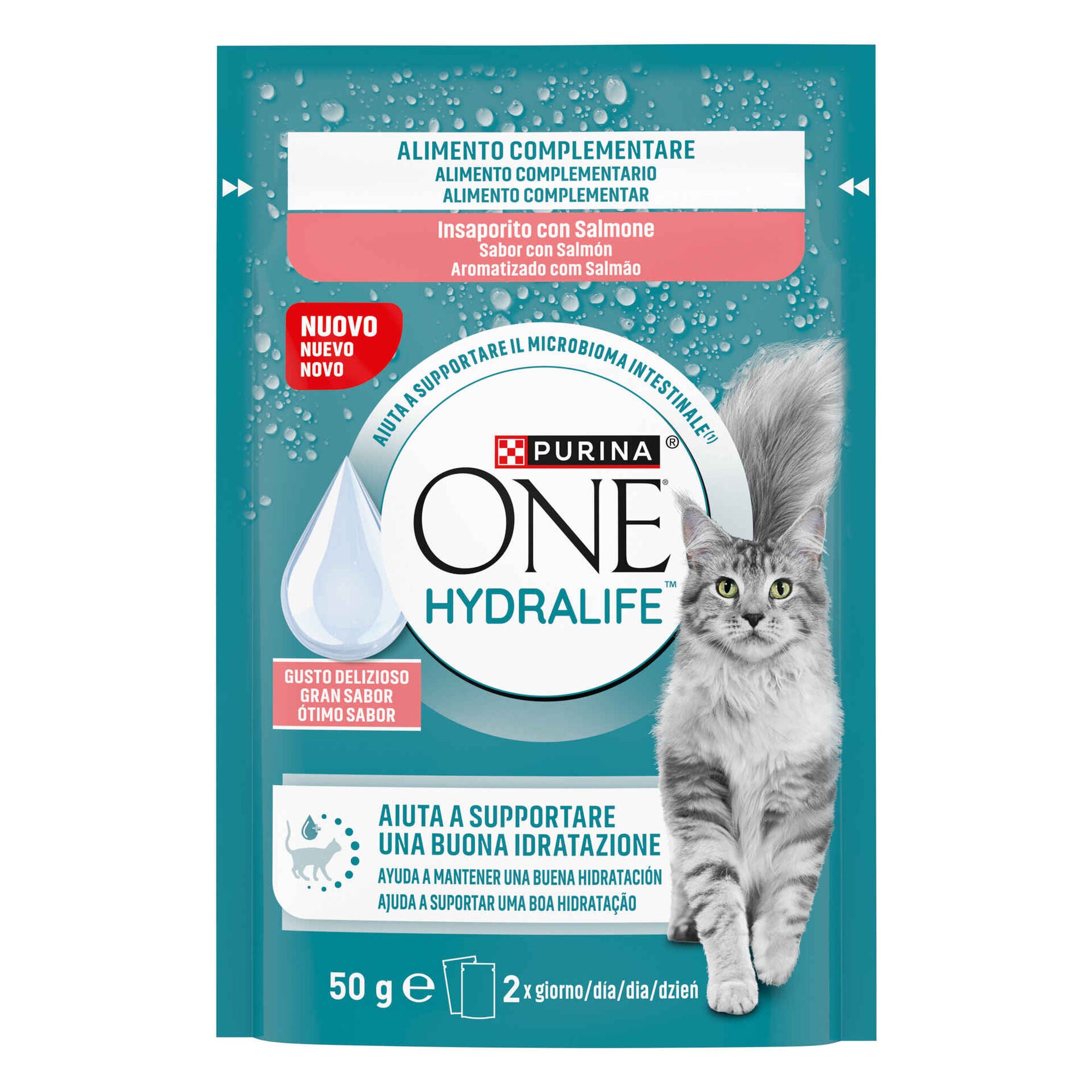 Purina One Hydra Life Snack Líquido Salmão para Gato 50 g