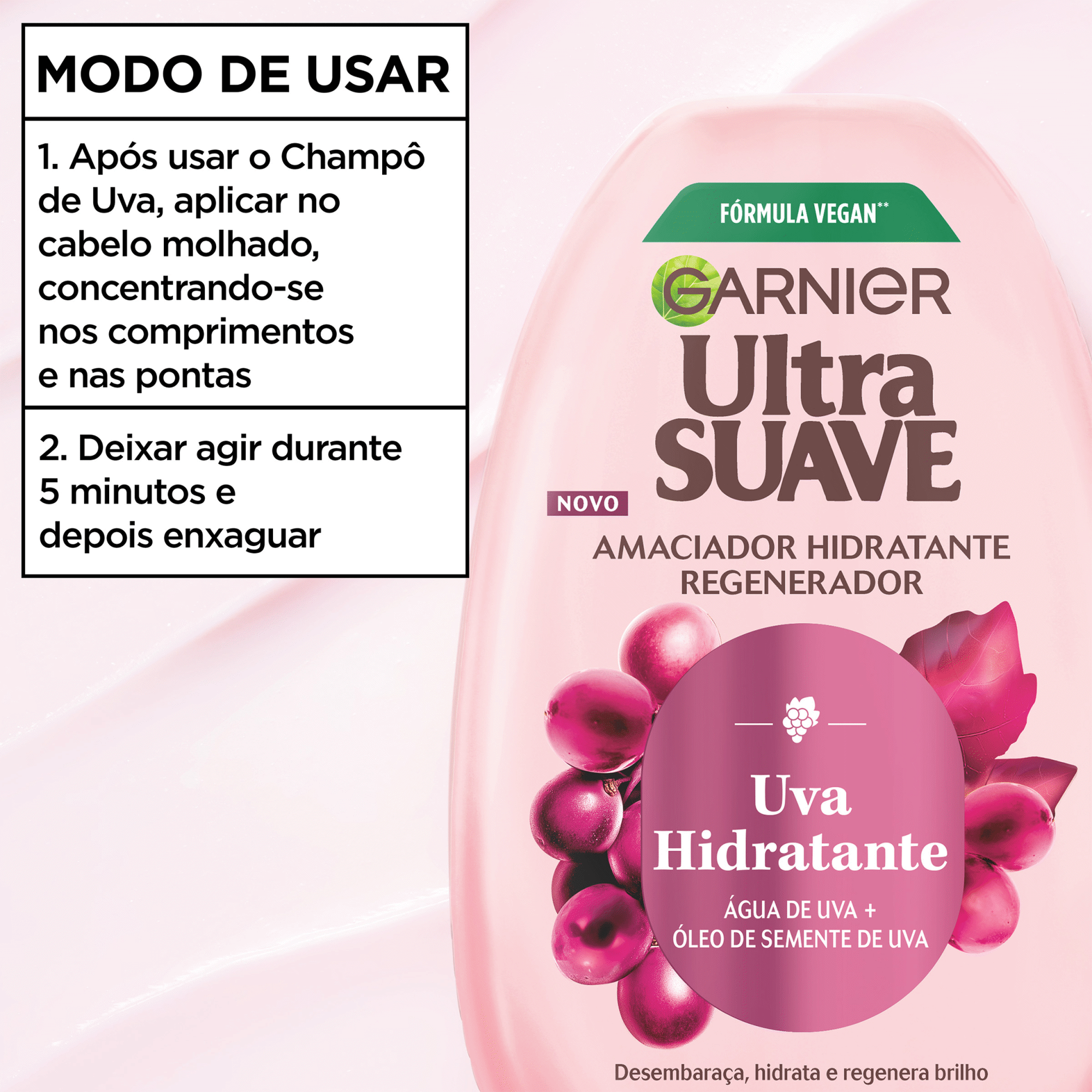 Garnier Ultra Suave Amaciador Uva Hidratante 400 ml