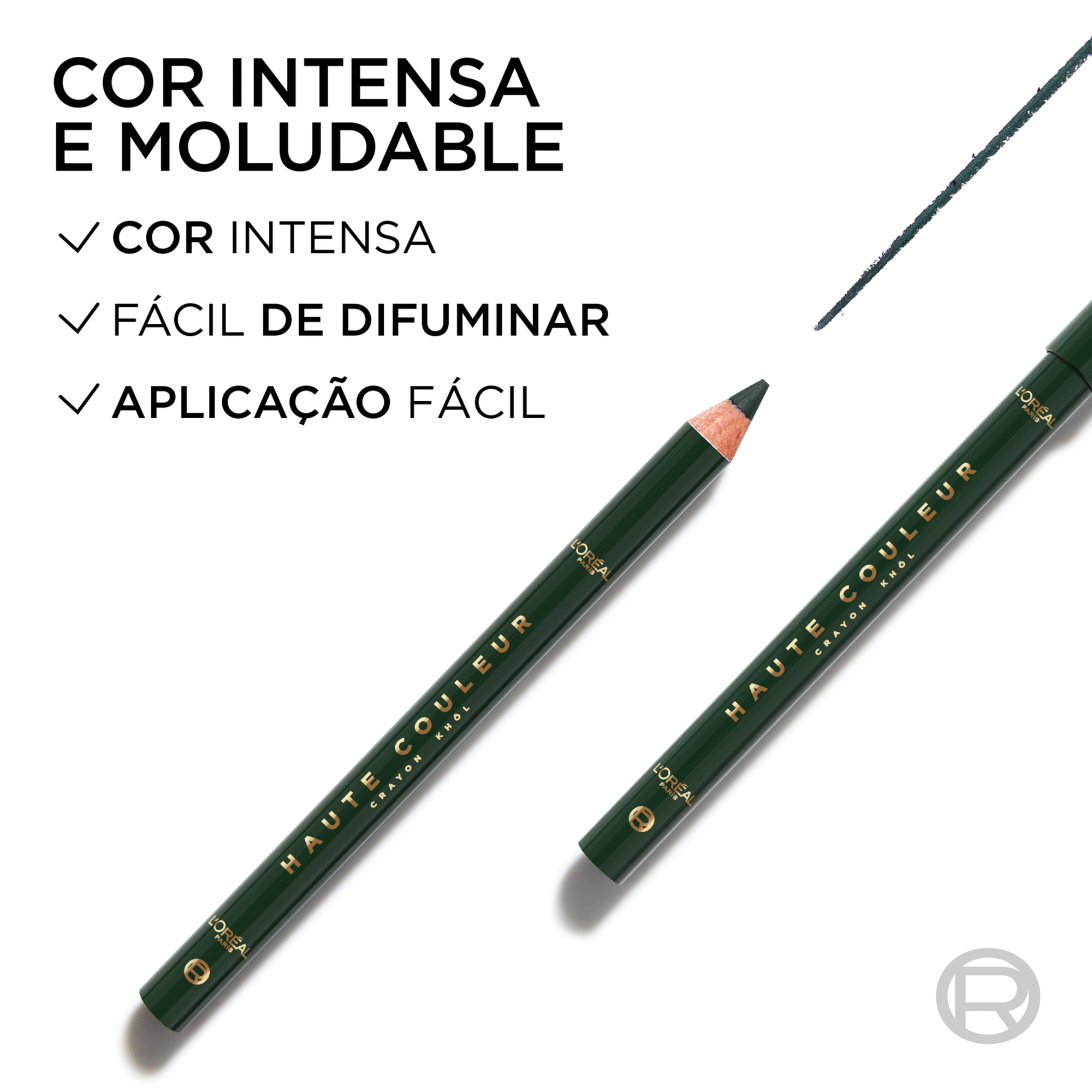 L'Oréal Paris Lápis de Olhos Khôl Haute Couleur Preto 1,2 g
