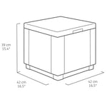 Keter Pufe De Arrumação Em Forma De Cubo Grafite 213816 - Cinzento