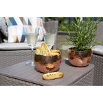 Keter Mesa de Apoio P/ Jardim Vime Redondo Luzon Cor Cappuccino - Marrom