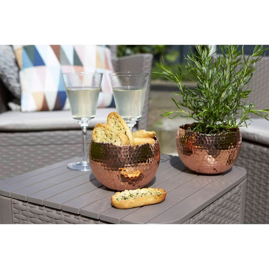 Keter Mesa de Apoio P/ Jardim Vime Redondo Luzon Cor Cappuccino - Marrom