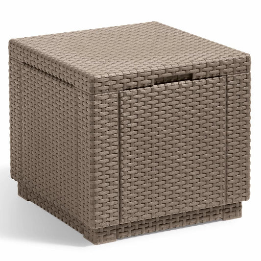 Keter Pufe De Arrumação Em Forma De Cubo Cor Cappuccino 228749 - Marrom