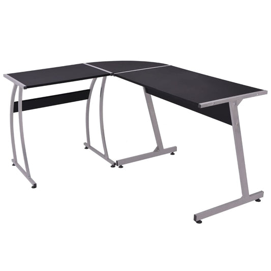 HKH Mesa de Canto em Forma de L - Preto