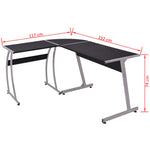 HKH Mesa de Esquina en Forma de L - Negro