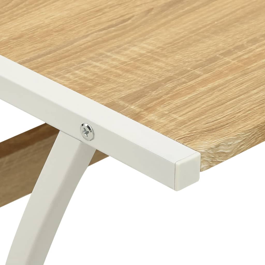 HKH Mesa de Canto em Forma de L - Preto