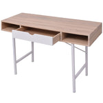 HKH Mesa com 1 Gaveta, Cor em Madeira Carvalho E - Branco