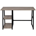 Mesa HKH con 2 estantes en madera de roble - Gris