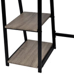 Mesa HKH con 2 estantes en madera de roble - Gris