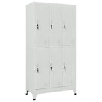 HKH Cacifo com 6 Compartimentos em Aço - 90x45x180 Cm - Cinzento