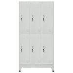 HKH Cacifo com 6 Compartimentos em Aço - 90x45x180 Cm - Cinzento