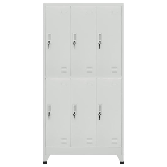 HKH Cacifo com 6 Compartimentos em Aço - 90x45x180 Cm - Cinzento