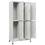 HKH Cacifo com 6 Compartimentos em Aço - 90x45x180 Cm - Cinzento