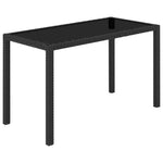 HKH 5 Pcs Conjunto Jantar Exterior com Almofadões Vime Pe - Preto