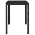 HKH 5 Pcs Conjunto Jantar Exterior com Almofadões Vime Pe - Preto