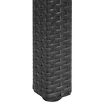 HKH Mesa de Jantar de Exterior em Vime 150x90x75 Cm - Preto