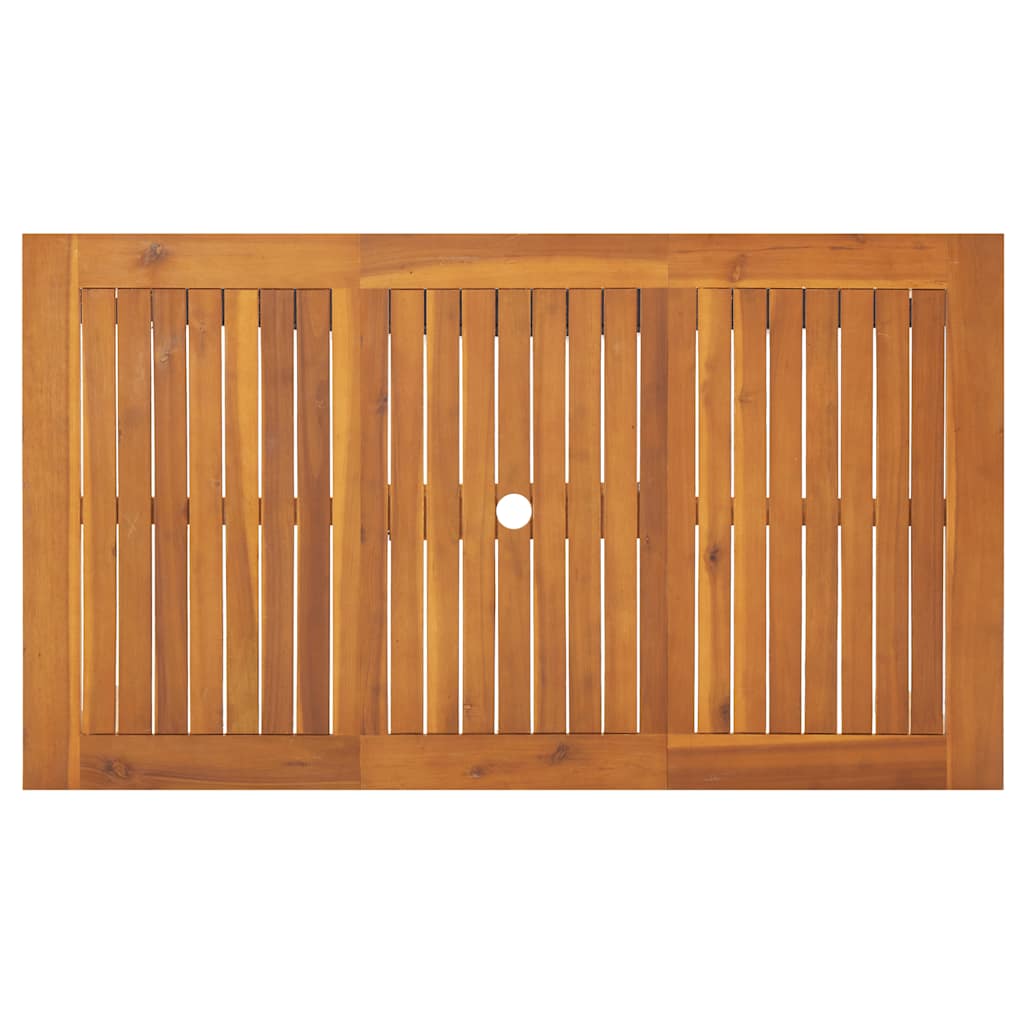 HKH 5 Pcs Conjunto de Bistrô P/ Jardim Vime Pe/acácia Maciça - Preto